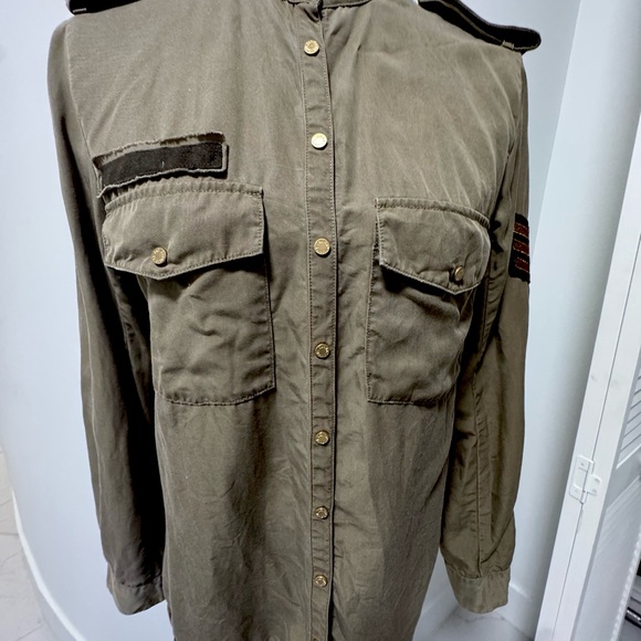 Zadig & Voltaire Tess Military Shirt GUC size M - Picture 12 of 15